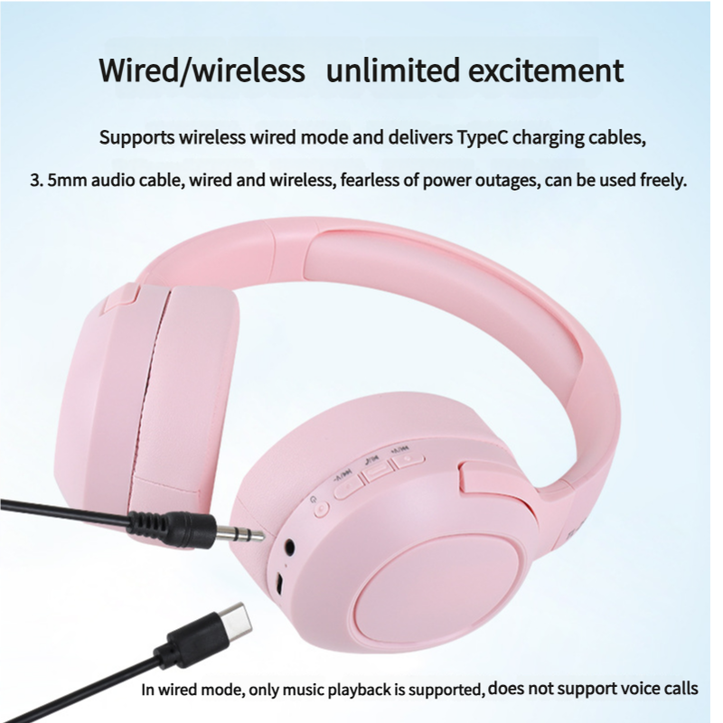 NNEDSZ Gray TL-29 PRO Wireless & Wired Over-Ear Bluetooth Headphones - Comfortable and Versatile