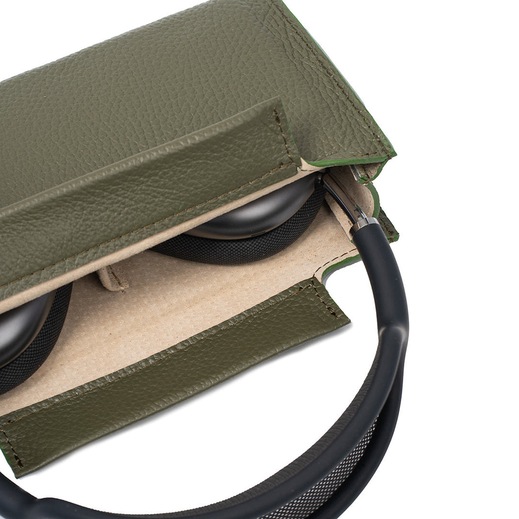 Leather Case for AirPods Max - The Minimalist 3.0 (Olive Green)